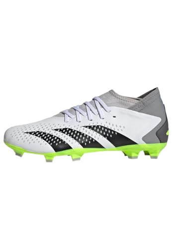 adidas Unisex Predator Accuracy.3 Firm Ground Fußballschuhe (Fester Untergrund), FTWR White/core Black/Lucid Lemon, 43 1/3 EU