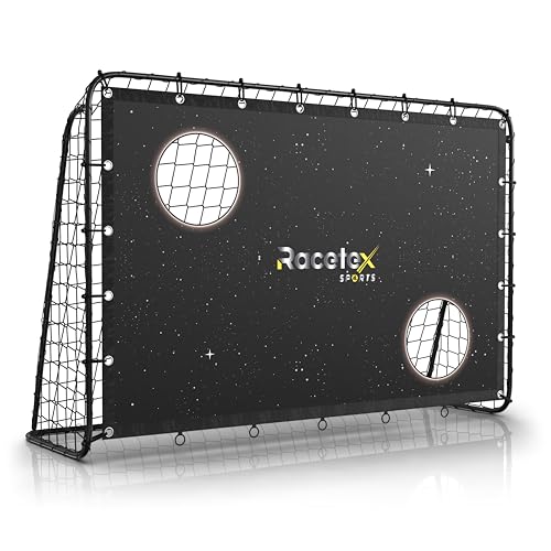 Racetex Fußballtor Kinder inkl. Torwand mit [Anti-Rost Beschichtung] - Fussballtore für Garten Kinder und Erwachsene - Fußball Tor mit Erdanker für einen optimalen Halt - Fussballtor