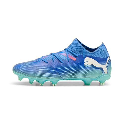 PUMA Unisex Future 7 Match FG/AG Soccer Shoe, Bluemazing White-Electric Peppermint, 39 EU