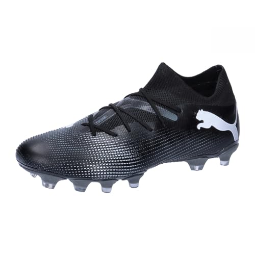 PUMA Herren Future 7 Match Fg/Ag Soccer Shoe, Black White, 43 EU