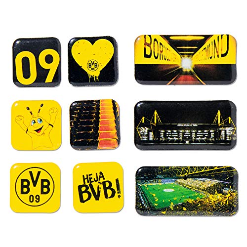 Borussia Dortmund Unisex Bvb-magnet Set Magnet, Schwarz/gelb, verschiedene Gr en EU